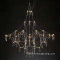 New interior design floating crystal led light chandeliers